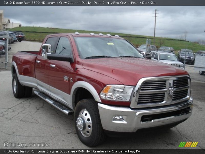 Front 3/4 View of 2012 Ram 3500 HD Laramie Crew Cab 4x4 Dually