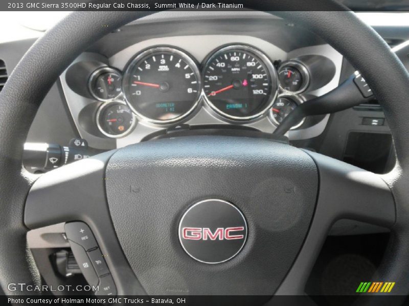 Summit White / Dark Titanium 2013 GMC Sierra 3500HD Regular Cab Chassis