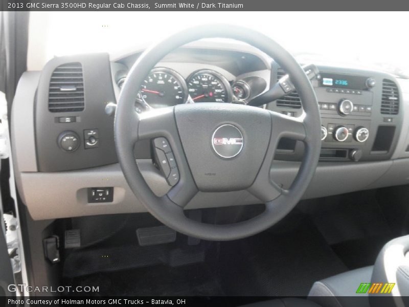 Summit White / Dark Titanium 2013 GMC Sierra 3500HD Regular Cab Chassis