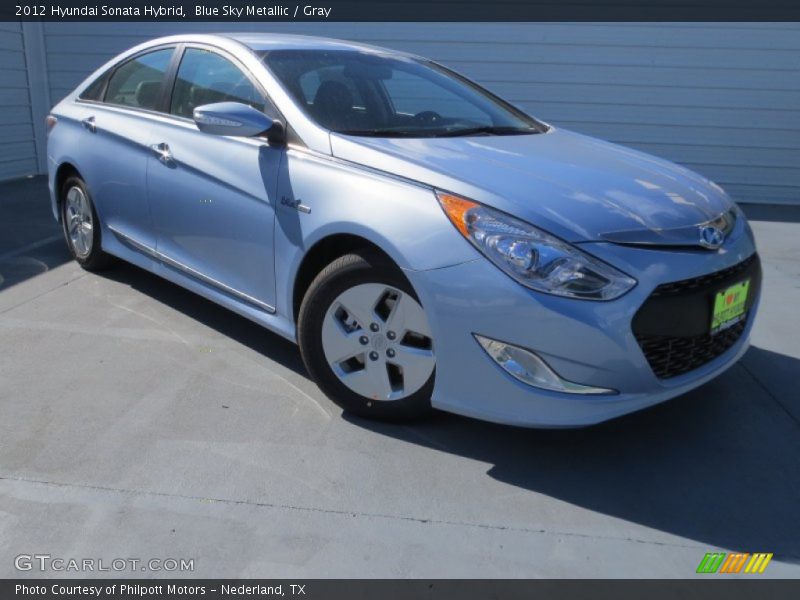 Blue Sky Metallic / Gray 2012 Hyundai Sonata Hybrid