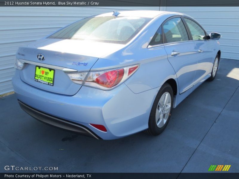 Blue Sky Metallic / Gray 2012 Hyundai Sonata Hybrid