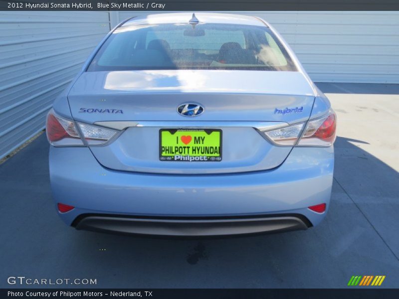 Blue Sky Metallic / Gray 2012 Hyundai Sonata Hybrid