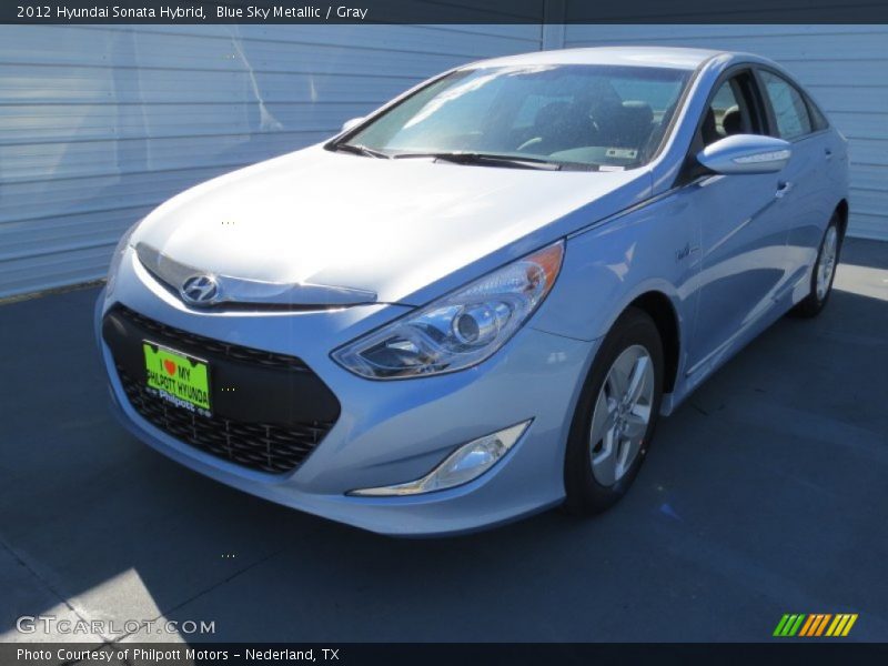 Blue Sky Metallic / Gray 2012 Hyundai Sonata Hybrid