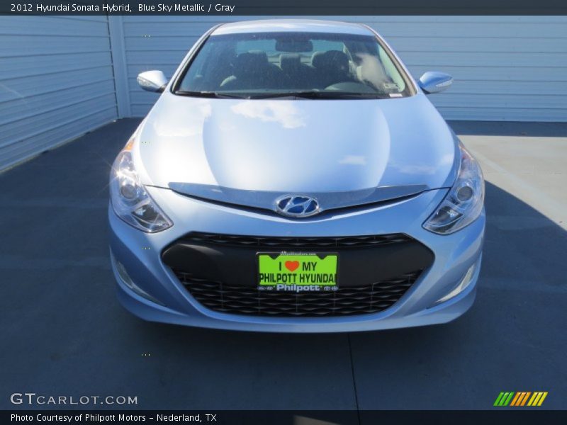 Blue Sky Metallic / Gray 2012 Hyundai Sonata Hybrid