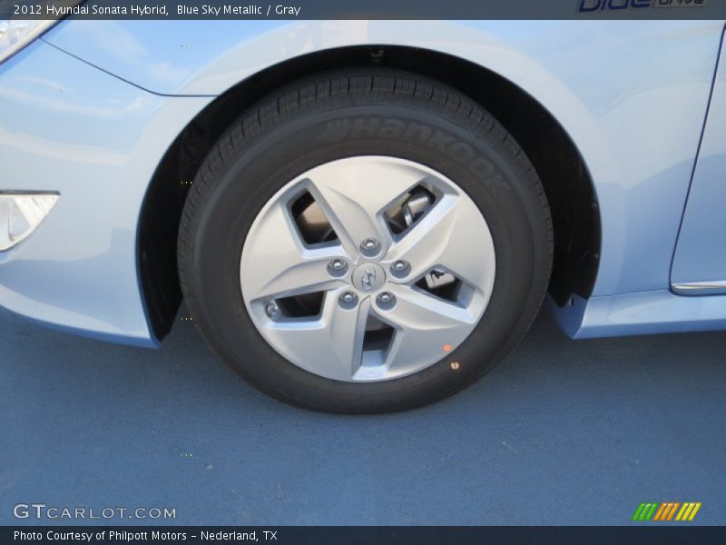 Blue Sky Metallic / Gray 2012 Hyundai Sonata Hybrid