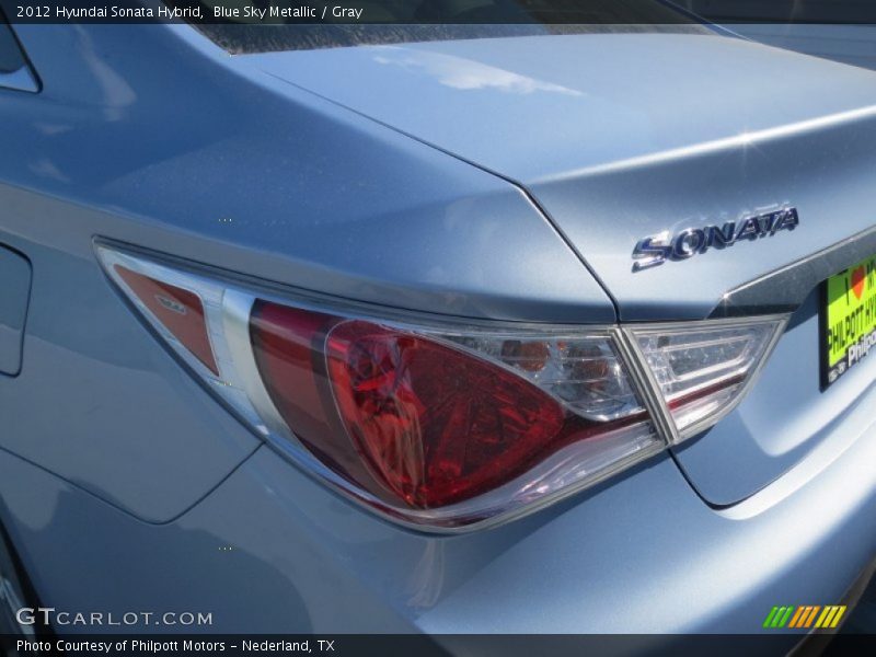 Blue Sky Metallic / Gray 2012 Hyundai Sonata Hybrid