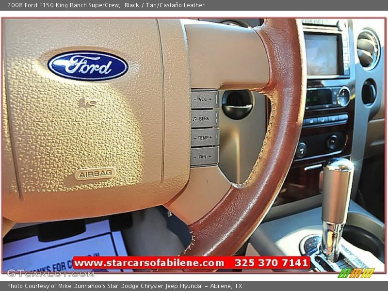 Black / Tan/Castaño Leather 2008 Ford F150 King Ranch SuperCrew