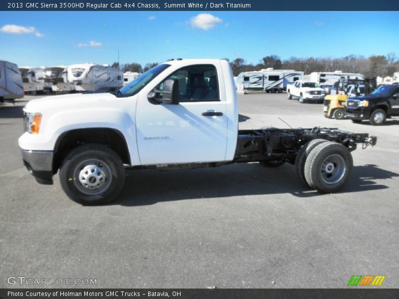 Summit White / Dark Titanium 2013 GMC Sierra 3500HD Regular Cab 4x4 Chassis
