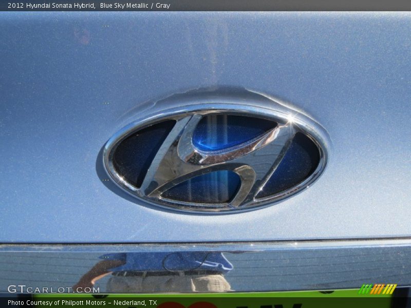 Blue Sky Metallic / Gray 2012 Hyundai Sonata Hybrid