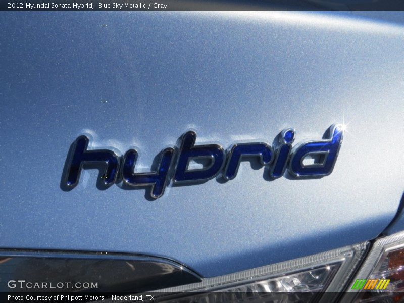 Blue Sky Metallic / Gray 2012 Hyundai Sonata Hybrid