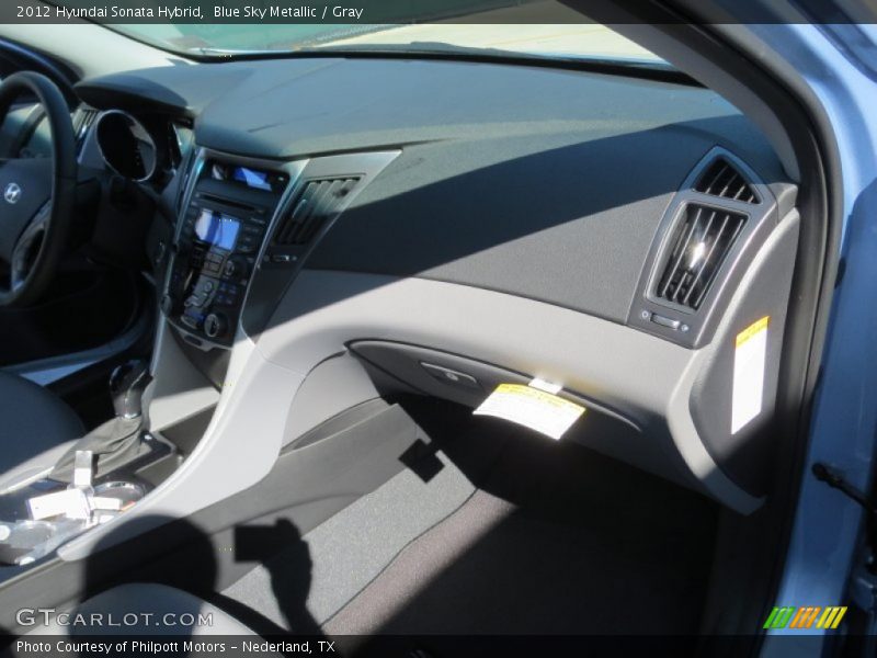 Blue Sky Metallic / Gray 2012 Hyundai Sonata Hybrid