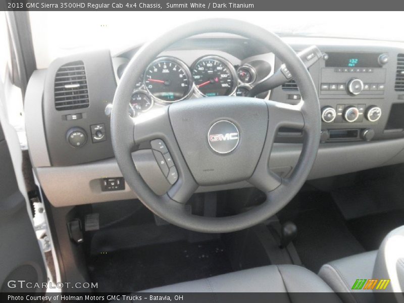Summit White / Dark Titanium 2013 GMC Sierra 3500HD Regular Cab 4x4 Chassis