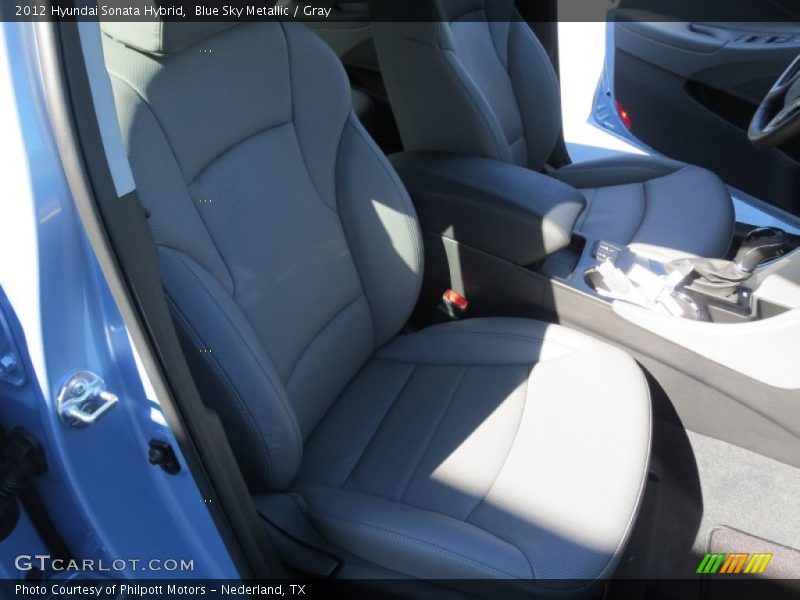 Blue Sky Metallic / Gray 2012 Hyundai Sonata Hybrid
