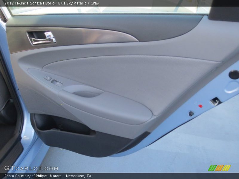 Blue Sky Metallic / Gray 2012 Hyundai Sonata Hybrid