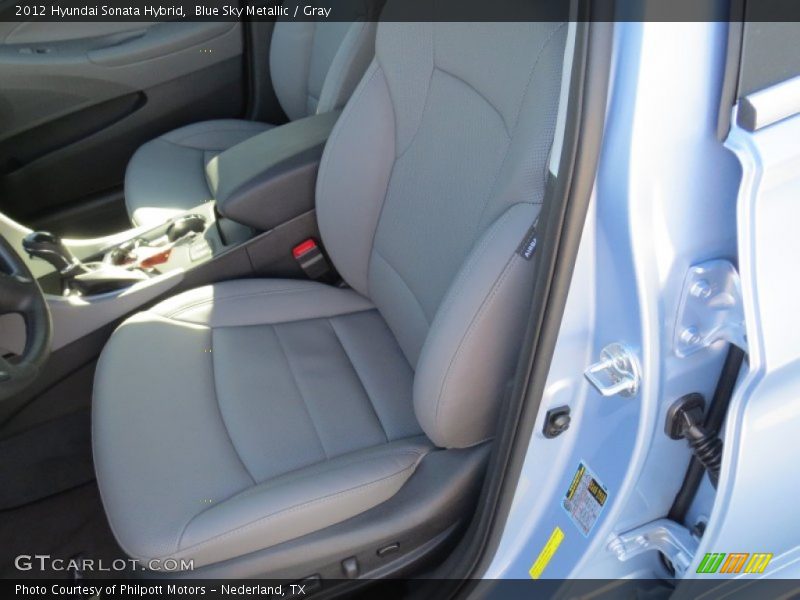 Blue Sky Metallic / Gray 2012 Hyundai Sonata Hybrid