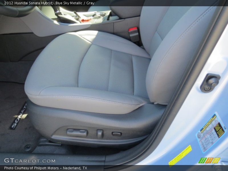 Blue Sky Metallic / Gray 2012 Hyundai Sonata Hybrid