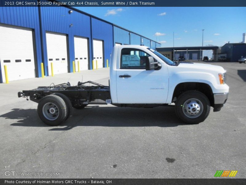 Summit White / Dark Titanium 2013 GMC Sierra 3500HD Regular Cab 4x4 Chassis