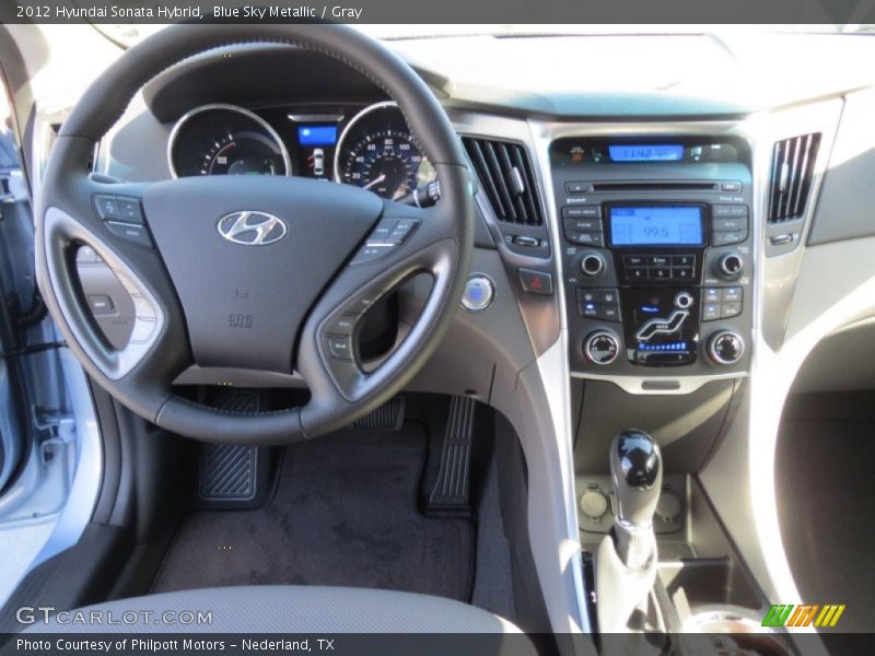 Blue Sky Metallic / Gray 2012 Hyundai Sonata Hybrid