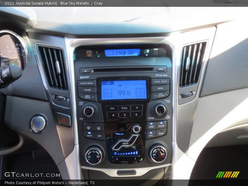 Blue Sky Metallic / Gray 2012 Hyundai Sonata Hybrid