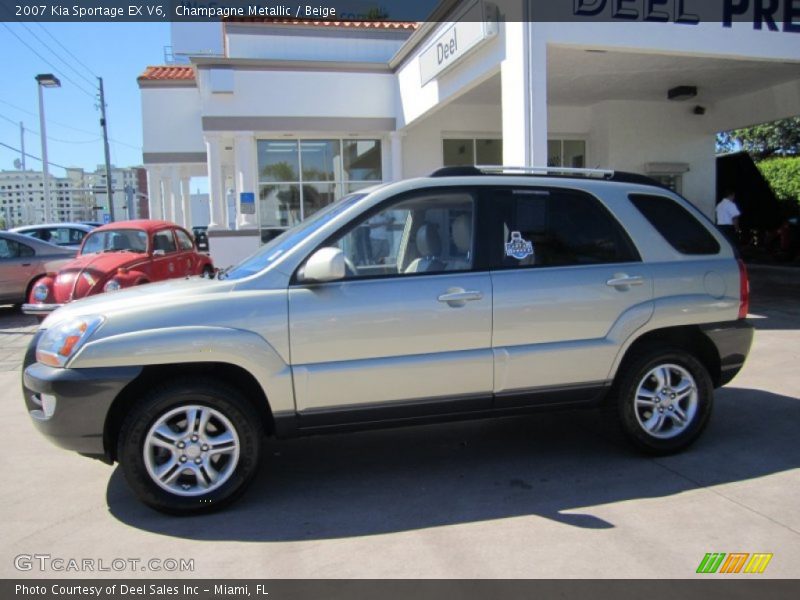 Champagne Metallic / Beige 2007 Kia Sportage EX V6