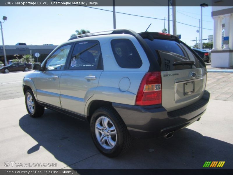 Champagne Metallic / Beige 2007 Kia Sportage EX V6