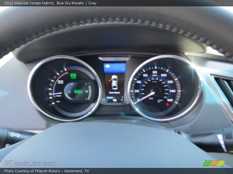 Blue Sky Metallic / Gray 2012 Hyundai Sonata Hybrid