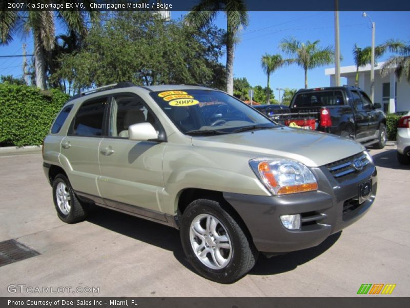 Champagne Metallic / Beige 2007 Kia Sportage EX V6