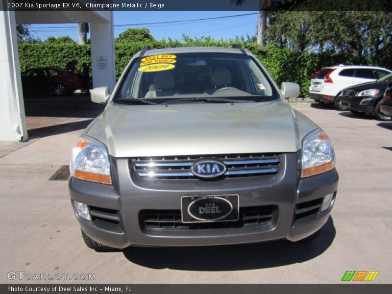 Champagne Metallic / Beige 2007 Kia Sportage EX V6