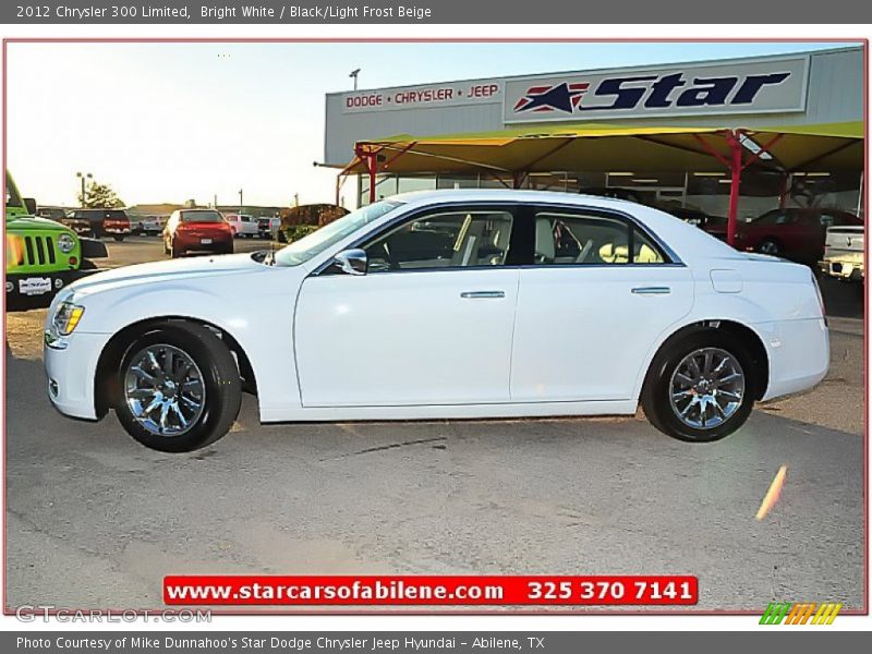 Bright White / Black/Light Frost Beige 2012 Chrysler 300 Limited