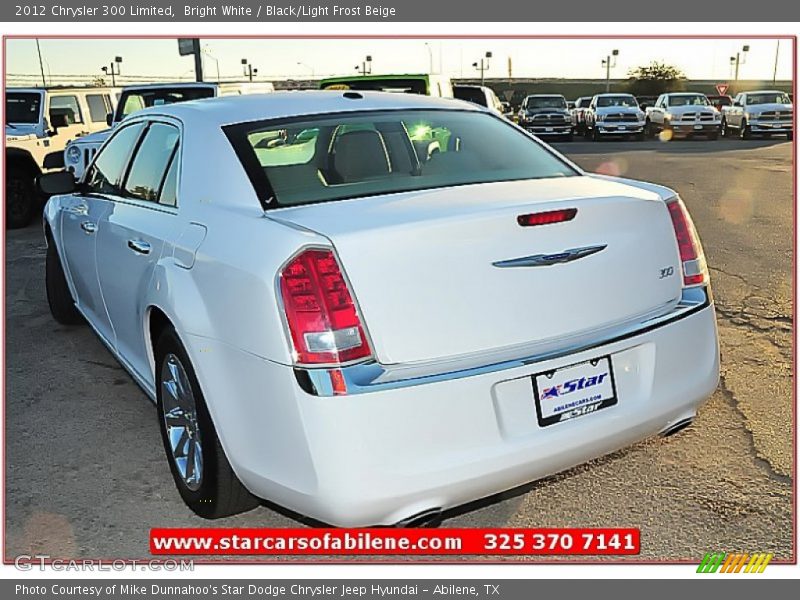 Bright White / Black/Light Frost Beige 2012 Chrysler 300 Limited