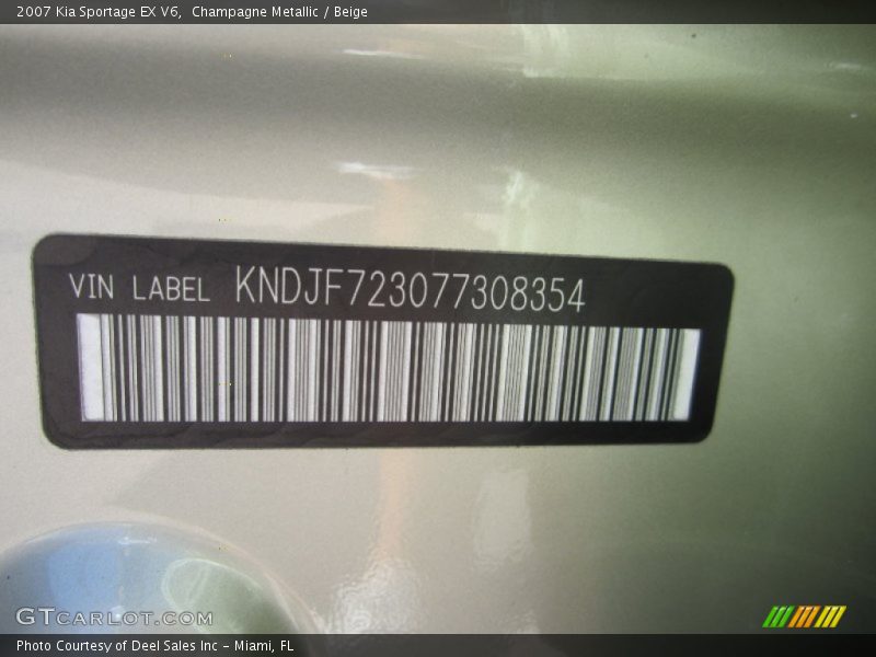 Champagne Metallic / Beige 2007 Kia Sportage EX V6
