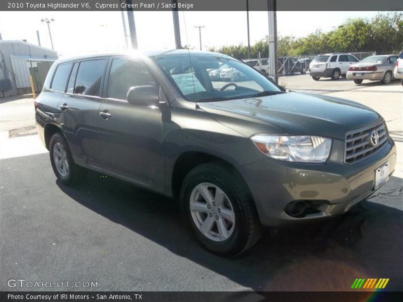 Cypress Green Pearl / Sand Beige 2010 Toyota Highlander V6