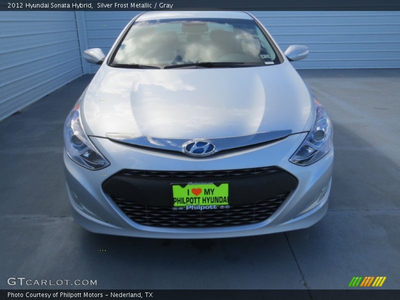 Silver Frost Metallic / Gray 2012 Hyundai Sonata Hybrid