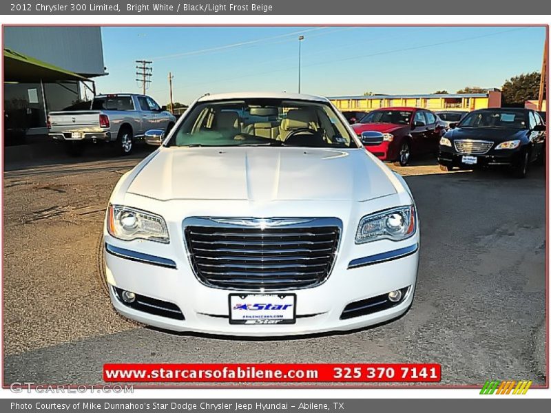Bright White / Black/Light Frost Beige 2012 Chrysler 300 Limited