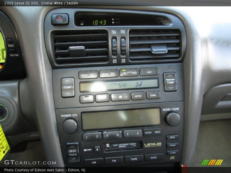 Crystal White / Saddle 2003 Lexus GS 300