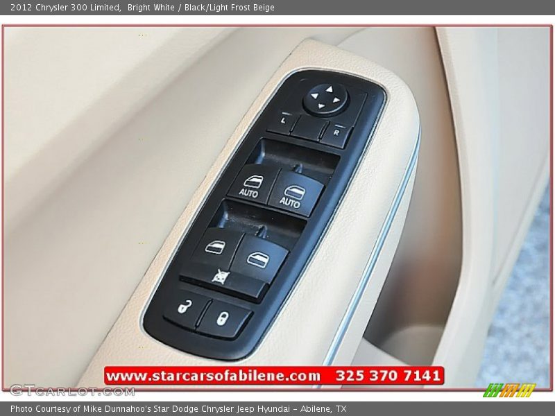 Bright White / Black/Light Frost Beige 2012 Chrysler 300 Limited
