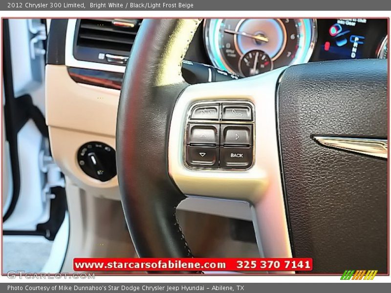 Bright White / Black/Light Frost Beige 2012 Chrysler 300 Limited