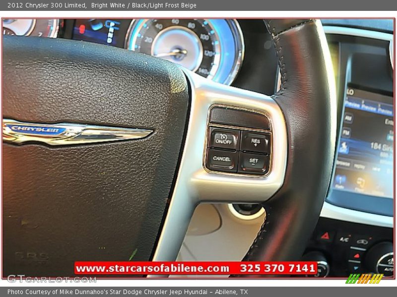 Bright White / Black/Light Frost Beige 2012 Chrysler 300 Limited