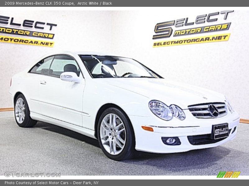 Arctic White / Black 2009 Mercedes-Benz CLK 350 Coupe