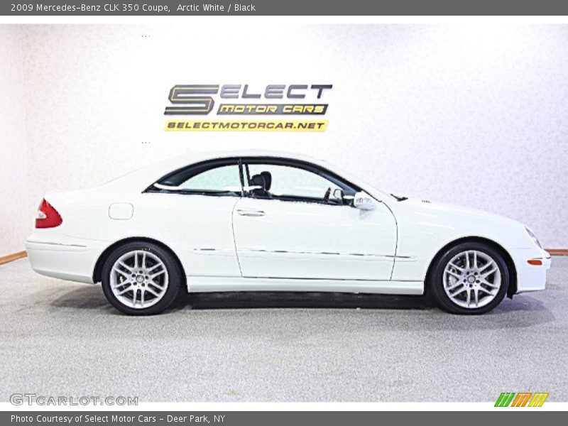 Arctic White / Black 2009 Mercedes-Benz CLK 350 Coupe