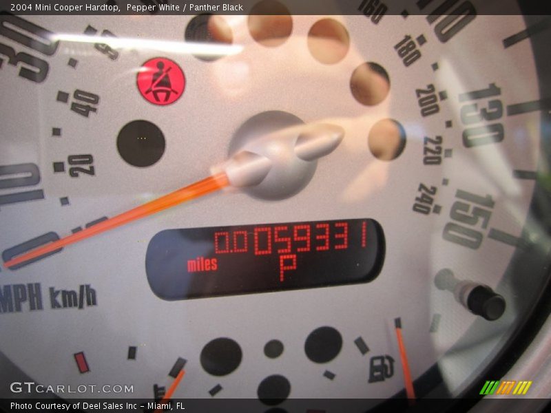 Pepper White / Panther Black 2004 Mini Cooper Hardtop