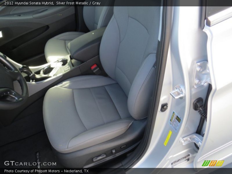 Silver Frost Metallic / Gray 2012 Hyundai Sonata Hybrid