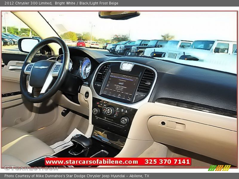 Bright White / Black/Light Frost Beige 2012 Chrysler 300 Limited