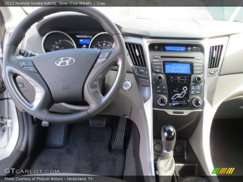 Silver Frost Metallic / Gray 2012 Hyundai Sonata Hybrid