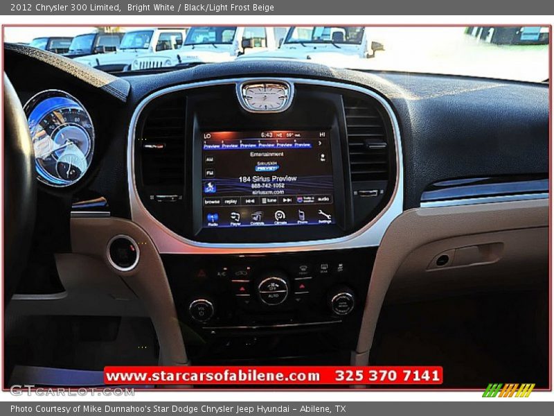 Bright White / Black/Light Frost Beige 2012 Chrysler 300 Limited