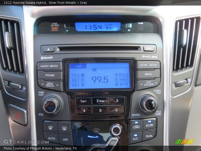 Silver Frost Metallic / Gray 2012 Hyundai Sonata Hybrid