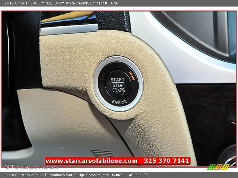 Bright White / Black/Light Frost Beige 2012 Chrysler 300 Limited