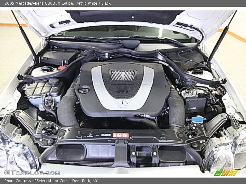 Arctic White / Black 2009 Mercedes-Benz CLK 350 Coupe