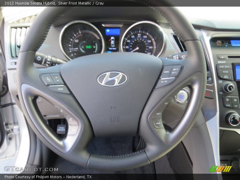 Silver Frost Metallic / Gray 2012 Hyundai Sonata Hybrid