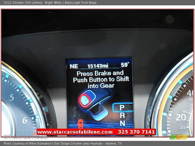 Bright White / Black/Light Frost Beige 2012 Chrysler 300 Limited